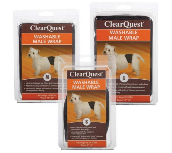 Black - CQ Washable Male Wrap L Blk - Large