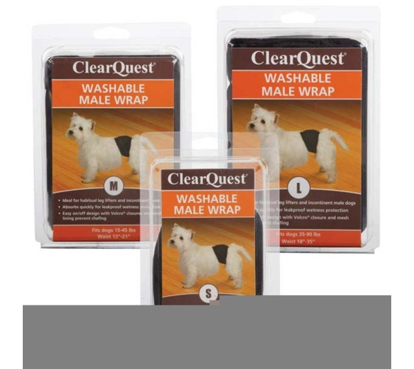 Black - CQ Washable Male Wrap S Blk - Small