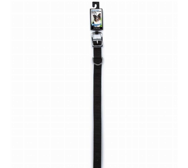 Black - DGR 1in Dbl Nylon Collar 24in Black - 24in