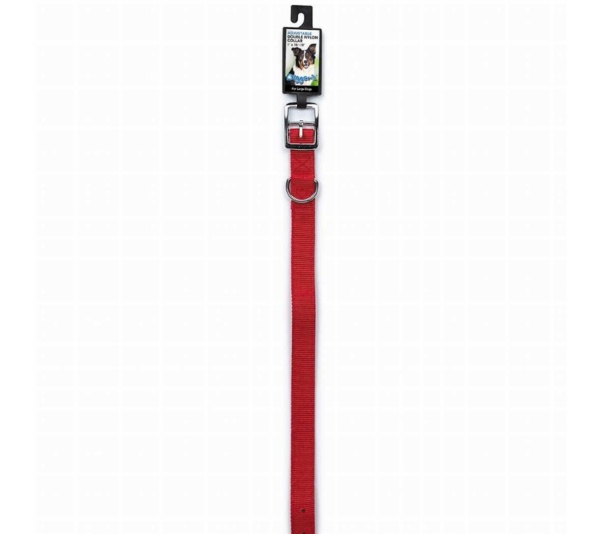 Red - DGR 1in Dbl Nylon Collar 22in Red - 22in
