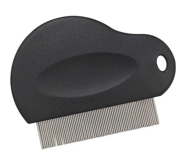 Black - MG Contoured Grip Flea Comb
