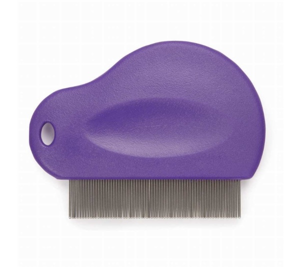 Purple - MG Contoured Grip Flea Comb Pur