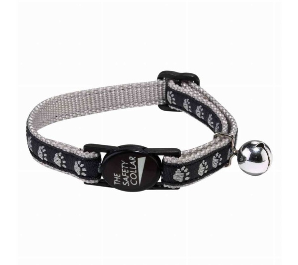 Black - MT TwoTone Pawprint Collar Blk
