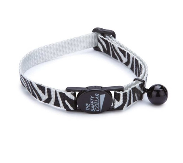 Zebra - MT AnimalPrint Cat Collar 8-12In Zebra - 8-12in