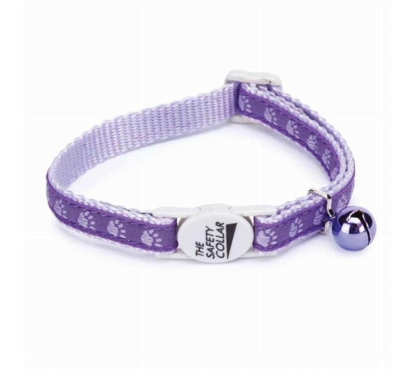 Purple - MT TwoTone Pawprint Collar Pur