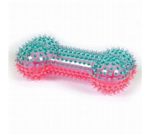 Blue - Play 365 Squeaky Spike Bone Blu