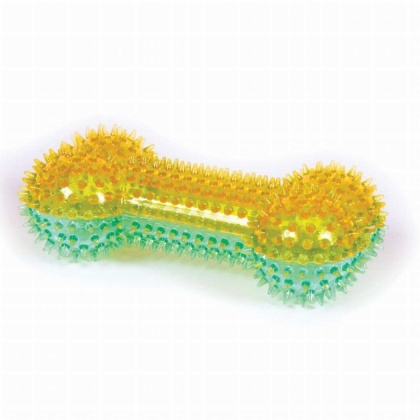 Orange - Play 365 Squeaky Spike Bone Org