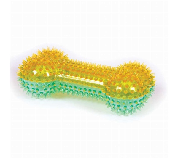 Orange - Play 365 Squeaky Spike Bone Org