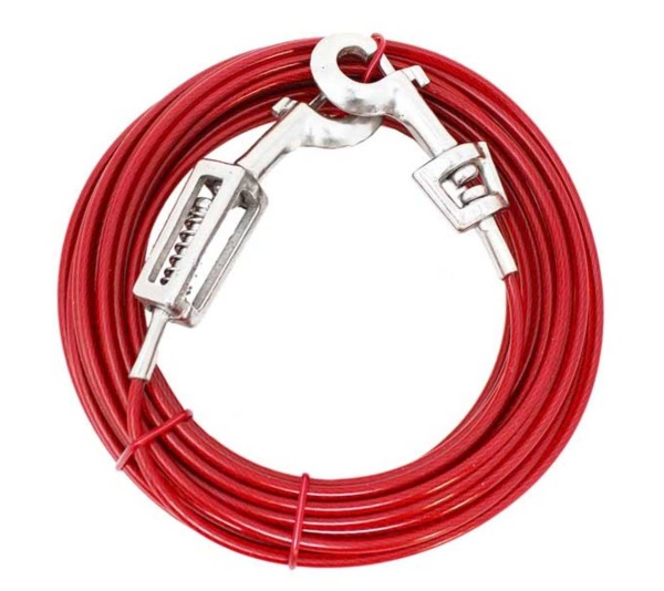 Prestige 40in L Dog Tie-out w Spring - 40ft