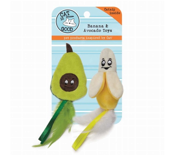 CIG Banana & Avocado Catnip Toy 2pk