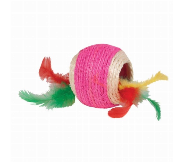 KB Jute Ball With Feather Middle