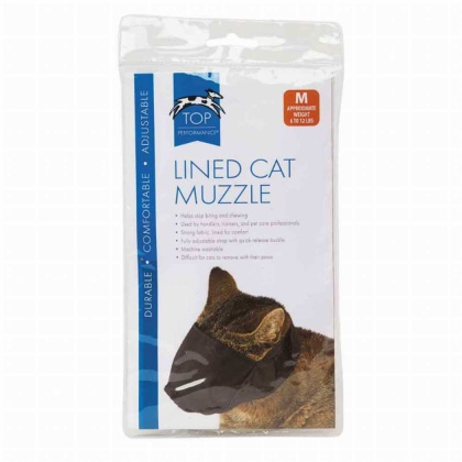 TP Lined Nylon Cat Muzzle M 6-12lb - M 6-12lb