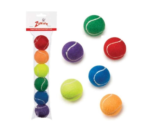 ZA Puppy Pride Mini Tennis Ball 6Pk