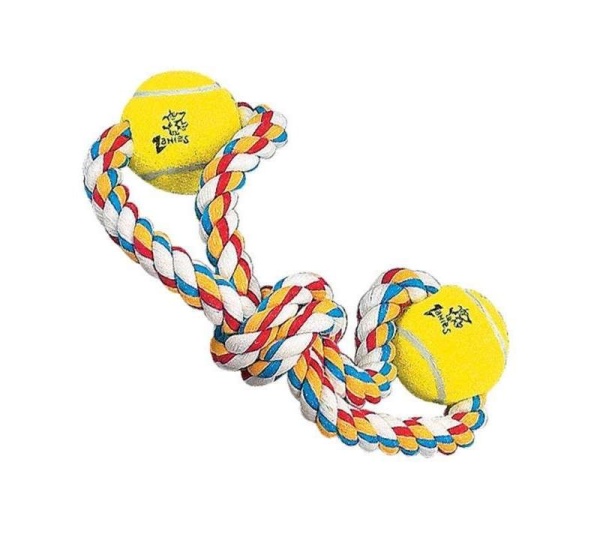 ZA Rope Tennis Ball 15In Fig 8 2Bls
