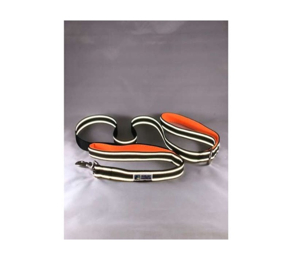 Orange - Headlight Harness Double Handle Reflective Leash - 6ft