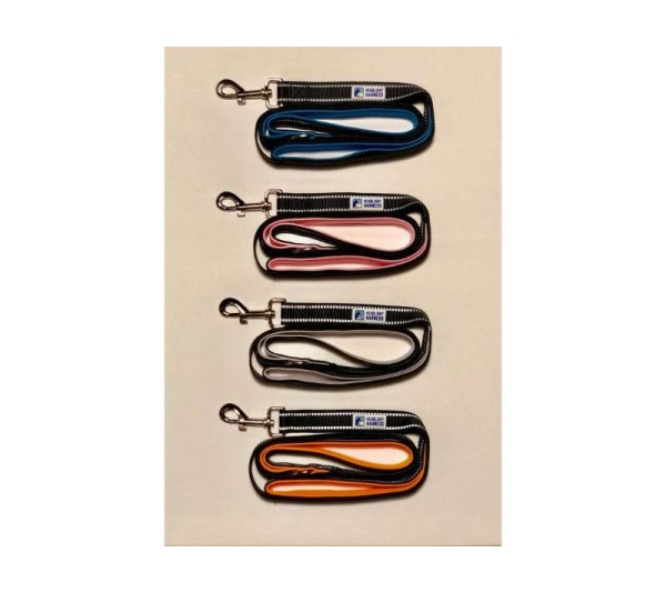 Pink - Headlight Harness Double Handle Reflective Leash - 6ft