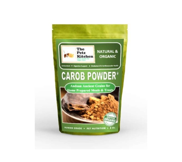 Carob Antioxidant Digestive & Cardiovascular Support* The Petz Kitchen - Organic Raw & Human Grade Ingredients For Home Prepared Meals & Treats - 8 Oz