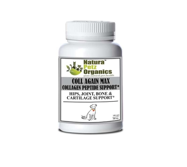 Coll Again Max Collagen Peptide Support Capsules* Hips, Joint, Bone & Cartilage Support* Dogs & Cats* - DOG 150 caps / 500 mg.
