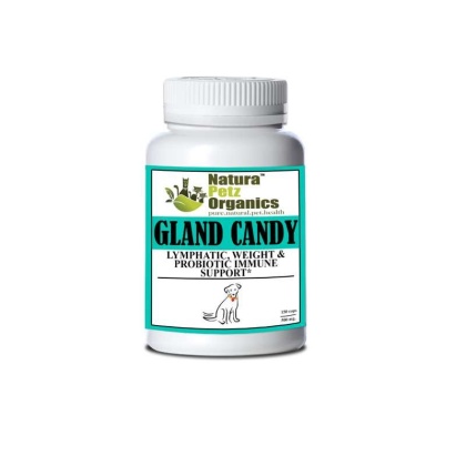 Gland Candy Omega 3 & 6 Lymphatic, Weight & Probiotic Immune Support * - DOG/ 150 caps / 500 mg.