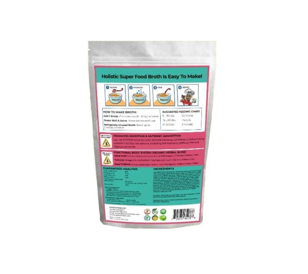 Goats Milk & Bone Broth Protein Max Blend* Stress, Gland, Joint & Immune Support* The Petz Kitchen  Broth