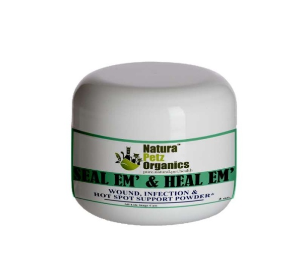 Seal Em And Heal Em Powder Dog, Cat & Small Animal*  Wound, Infection & Hot Spot Support* - CAT 2 oz/ 350 mg.