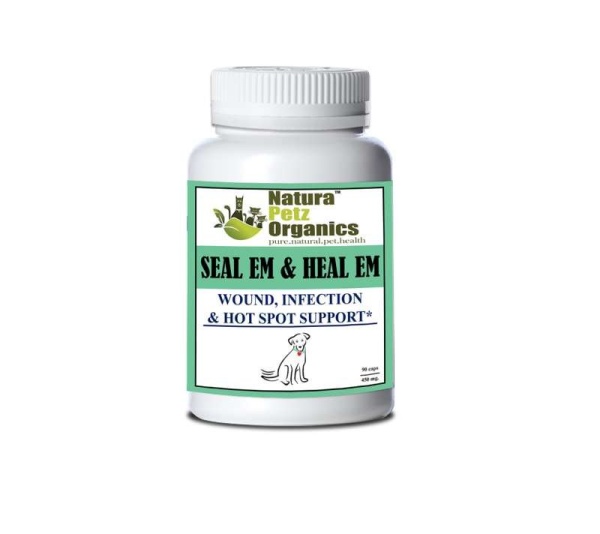 Seal Em & Heal Em Capsules Dog Cat & Small Animal*  Wound, Infection & Hot Spot Support* - DOG/ 90 caps / 450 mg