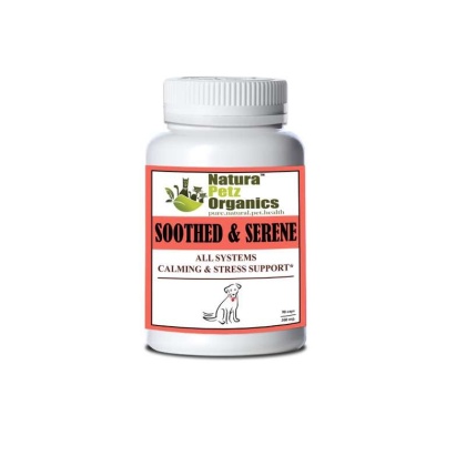 Soothed & Serene - All Systems Anxiety, Calming & Stress Support* Dogs & Catss & Cats* - DOG/ 90 caps / 500 mg /Size 1