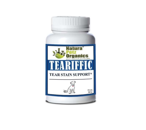 Teariffic - Tear Stain Support For Dogs* Tear Stain Support For Cats* - Dog 250 caps - 500 mg Size 1 Cap /