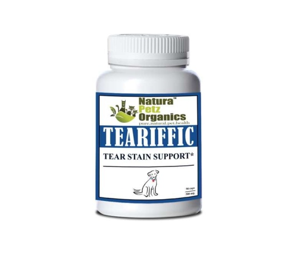 Teariffic - Tear Stain Support For Dogs* Tear Stain Support For Cats* - Dog 90 caps - 500 mg Size 1 Cap /