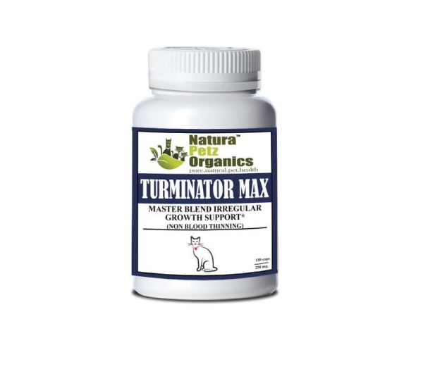 Turminator Max* Master Blend Irregular Growth Support (Non Blood Thinning) For Dogs & Cats* - CATS 150 caps - 250 mg. Siz 3 Cap /