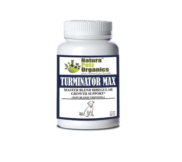 Turminator Max* Master Blend Irregular Growth Support (Non Blood Thinning) For Dogs & Cats* - DOGS 90 caps - 500 mg. Siz 1 Cap /