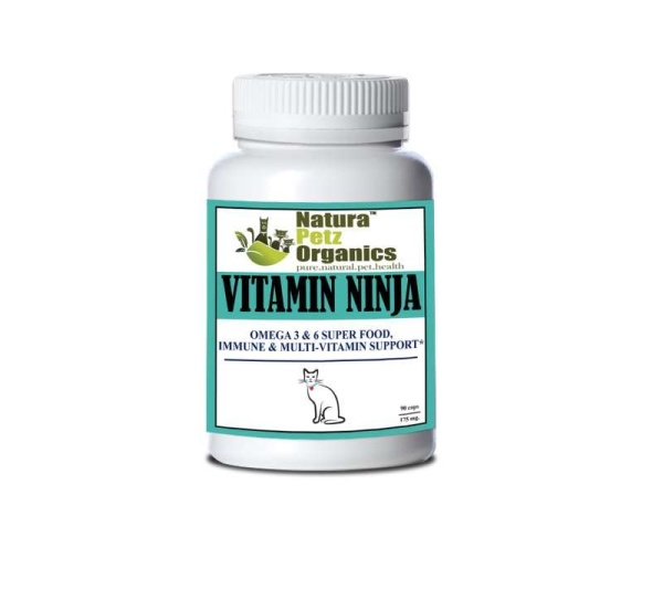 Vitamin Ninja - Omega 3 & 6 Super Food, Immune & Multi-Vitamin Support* - Cat / 90 caps/ 250 mg/ Size 3
