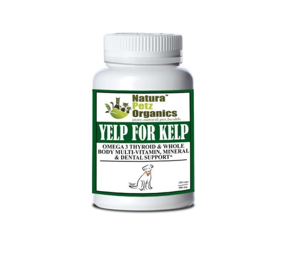 Yelp For Kelp - Omega 3 & 6 Thyroid & Whole Body Multi-Mineral, Vitamin & Dental Support* - DOG/ 150 caps / 500 mg / Size 1