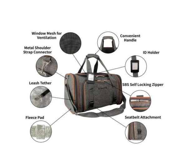 Mr. Peanut's Diamond Series Double Expandable Pet Carrier - 18 in L X 11 in W X 11 in H