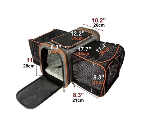 Mr. Peanut's Diamond Series Double Expandable Pet Carrier - 18 in L X 11 in W X 11 in H