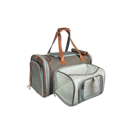 Charcoal Ash - Mr. Peanut's Gold Series Mini Size Expandable Pet Carrier - 16 in L x 10 in W x 10 in H