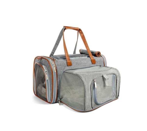 Platinum Gray - Mr. Peanut's Gold Series Mini Size Expandable Pet Carrier - 16 in L x 10 in W x 10 in H