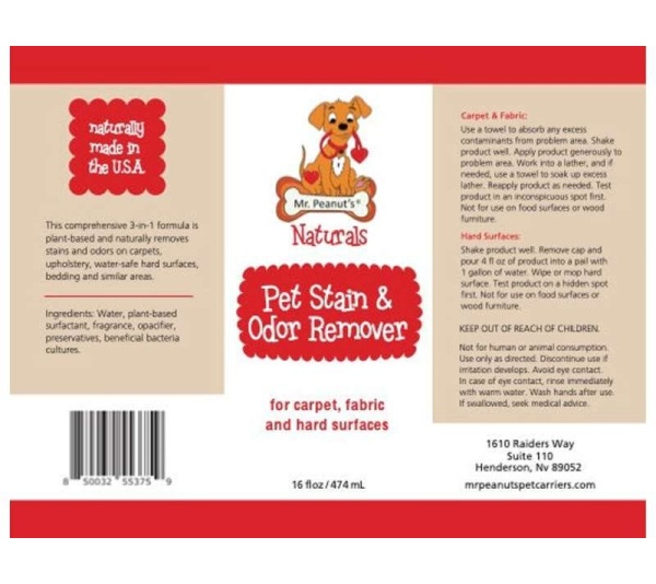 Mr. Peanut's Naturals Enzymatic Stain and Odor Remover - 1 Gallon RefilLarge