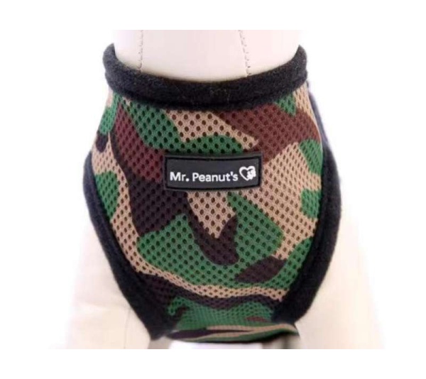 Camo - Mr. Peanut's PupTrek Small Dog/Cat Soft Mesh Step In Harness Vest - XSmall