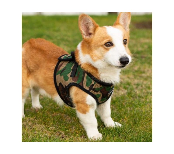 Camo - Mr. Peanut's PupTrek Small Dog/Cat Soft Mesh Step In Harness Vest - XSmall