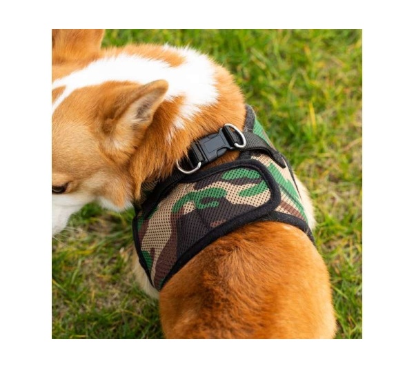 Camo - Mr. Peanut's PupTrek Small Dog/Cat Soft Mesh Step In Harness Vest - XSmall