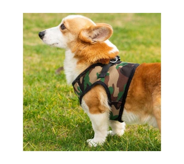 Camo - Mr. Peanut's PupTrek Small Dog/Cat Soft Mesh Step In Harness Vest - XSmall