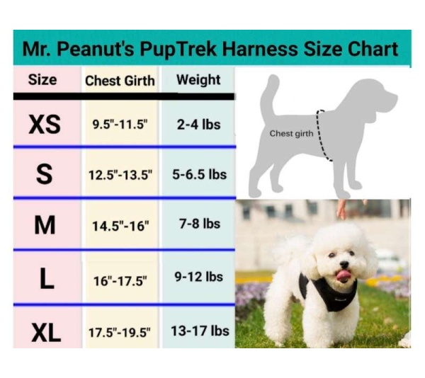 Red - Mr. Peanut's PupTrek Small Dog/Cat Soft Mesh Step In Harness Vest - Large