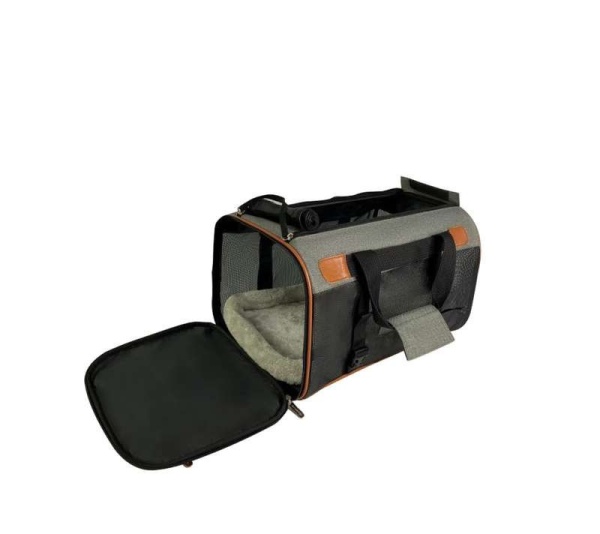 Platinum Gray - Mr. Peanut's Rhodium Series Mini Size Soft Sided Pet Carrier - 18 in L x 12 in W x 9 in H