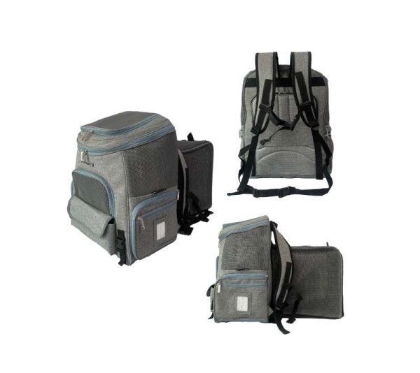 Mr. Peanut's Tahoe Series Expandable Backpack Pet Carrier - 17 in Hx14.4 in Wx9 in D