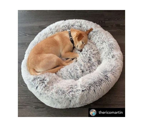 Snowflake White Two Tone - Mr. Peanut's OrthoPlush Pet Bed - 28 in