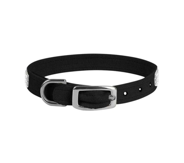 Black - Susan Lanci Designs 3 Row Giltmore Crystals Collar - XS