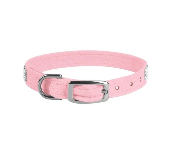 Puppy Pink - Susan Lanci Designs 3 Row Giltmore Crystals Collar - Medium