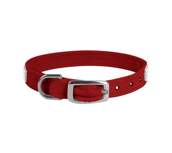 Red - Susan Lanci Designs 3 Row Giltmore Crystals Collar - XXS