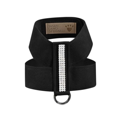Black - Susan Lanci Designs 3 Row Giltmore Crystals Tinkie Harness - XL